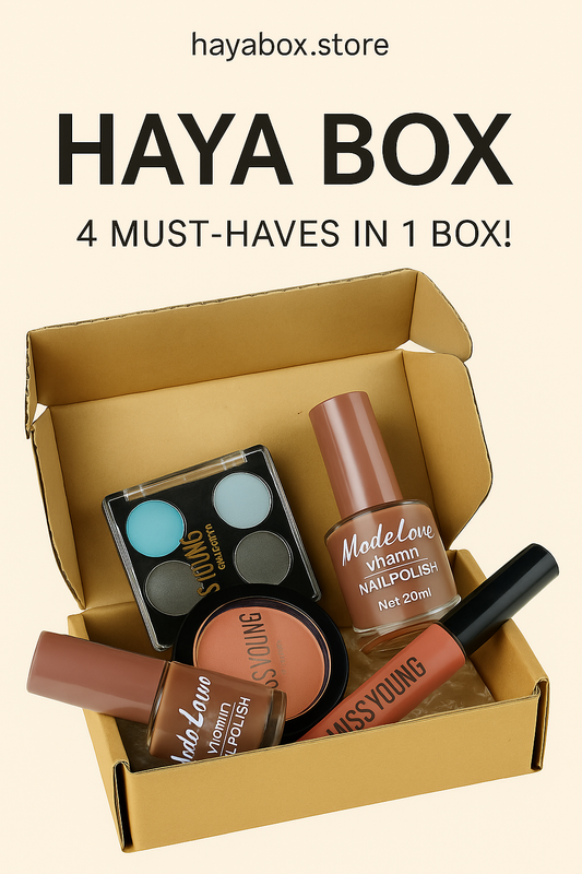 HAYA BOX – 4 in 1 Makeup Essentials Kit 💄✨note: read description. delivery charges are not fixed.
